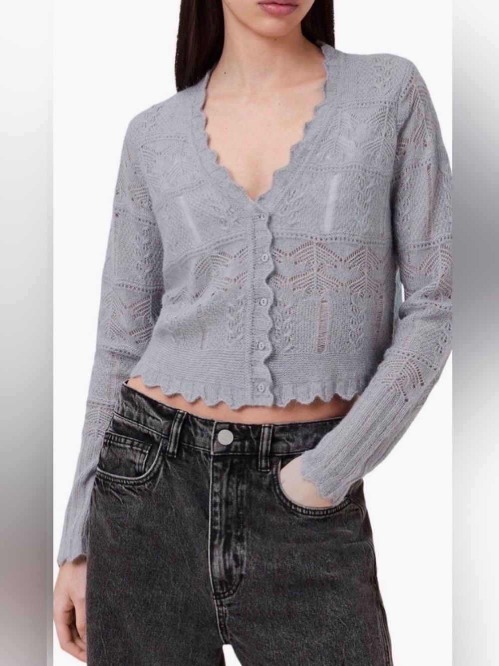 NWT All Saints Vanessa Wool & Alpaca Cardigan Large
